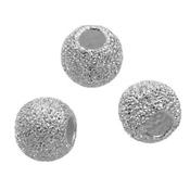 Perle Ronde style diamant 5 mm en Argent 925 (Lot de 2 perles)