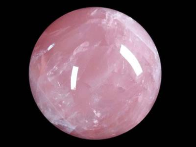 Boule en pierre de Quartz Rose (5 cm) avec socle