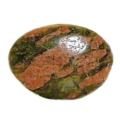 Unakite galet pierre plate (3 à 4 cm)