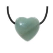 Pendentif Coeur en Amazonite du Brésil - sans métal