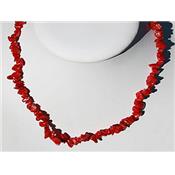 Collier Corail Rouge en Pierre Baroque