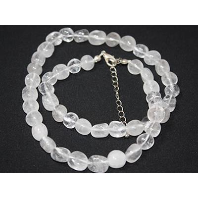 Collier Cristal de Roche pierres roulées