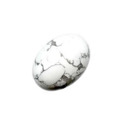 Howlite Blanche cabochon pierre polie 25x18 mm