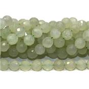 Jade de Chine Perle Ronde Facettée Percée 8 mm - 64 Facettes (Lot de 10 perles)