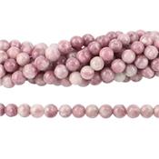 Lépidolite Violette Perle Ronde Lisse percée 6 mm (Lot de 20 perles)