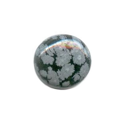 Cabochon rond 18 mm en Obsidienne Neige pierre gemme