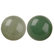 Perle ronde lisse en Aventurine Verte non percée de 16 mm