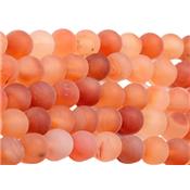 Cornaline Perle 6 mm Givrée (Lot de 10 perles)