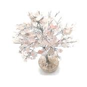 Quartz Rose Arbre Pierres Roulées et socle en Orgonite