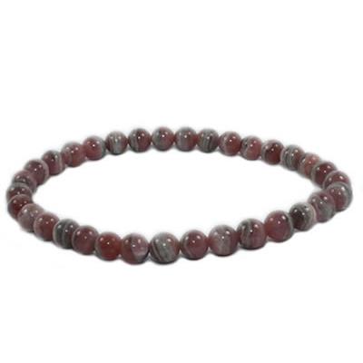 Bracelet Rhodochrosite en Pierre Boule de 6 mm