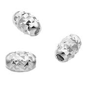 Perle Ovale Facettée 4x3 mm en Argent 925 (Lot de 2 perles)
