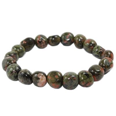 Bracelet Unakite en Pierres Roulées