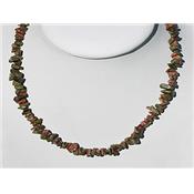 Collier Unakite en Pierre Baroque