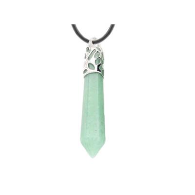 Pendentif Pointe en Aventurine Verte (6 cm) Romantic