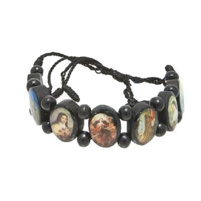 Bracelet Shamballa des Saints en Bois