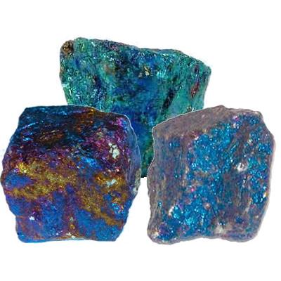 Chalcopyrite Mexique pierre brute (Sachet de 300 grammes - 3 Pierres naturelles)