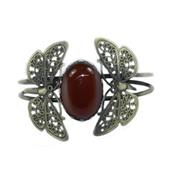 Bracelet Papillon en Cornaline Cabochon Ovale 25x18 mm Romantic