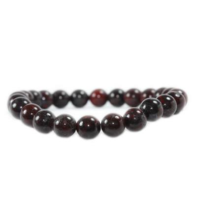 Bracelet Grenat Rouge en Pierre Boule de 8 mm