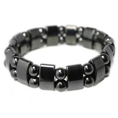 Bracelet Hématite Magnétique Plaquettes et Boules