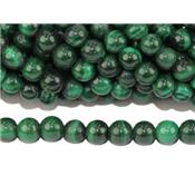 Malachite Perle Ronde Lisse percée 10 mm (Lot de 5 perles)