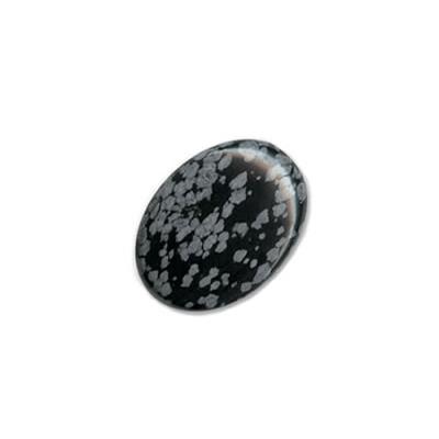 Obsidienne Neige cabochon pierre polie 18x13 mm