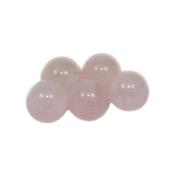 Quartz Rose Perle Ronde Lisse Non Percée 10 mm (Lot de 5 perles)