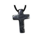 Pendentif Croix Latine en Sodalite - 25x18 mm