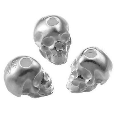 Tête de mort ou Skull 9x7 mm en Argent 925