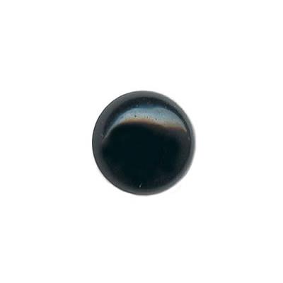 Cabochon rond 8 mm en Agate Noire pierre gemme