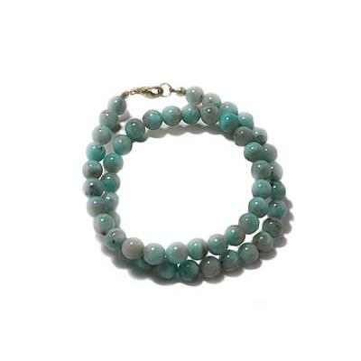 Collier Amazonite du Brésil en Pierre Boule de 8 mm