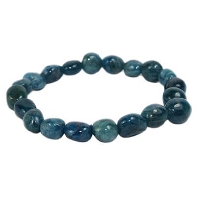 Bracelet Apatite Bleue en Pierres Roulées