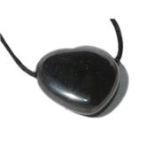 Pendentif Coeur Hématite - 25x25x10 mm - sans métal