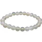 Bracelet Jade Blanc en Pierre Boule de 8 mm