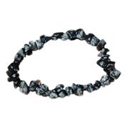 Bracelet en Pierre Baroque - Obsidienne Neige 