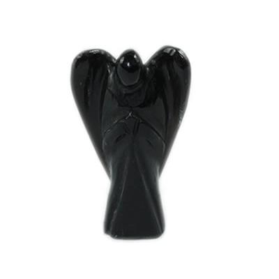 Ange en pierre d'Obsidienne Noire (5 cm)