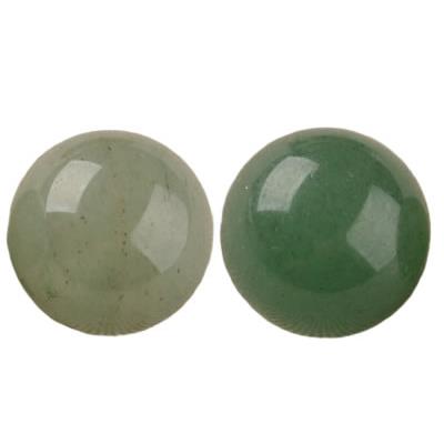 Perle ronde lisse en Aventurine Verte non percée de 16 mm