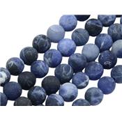 Sodalite Perle Ronde Givrée Percée de 6 mm (Lot de 10 perles)