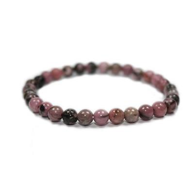 Bracelet Rhodonite en Pierre Boule de 6 mm