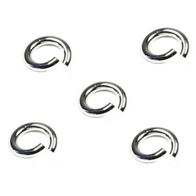 Anneau Simple Rond Ouvert 5,5 mm en Argent 925 (Lot de 10 anneaux)