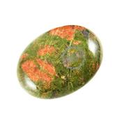 Unakite cabochon pierre polie 40x30 mm