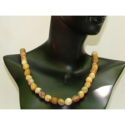 Collier Agate Crazy Lace pierres roulées