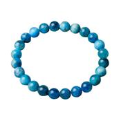 Bracelet Apatite Bleue Claire en Pierre Boule de 6 mm