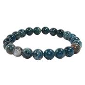 Bracelet Apatite Bleue en Pierre Boule de 8 mm