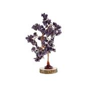 Améthyste Arbre Pierres Roulées et socle en Bois