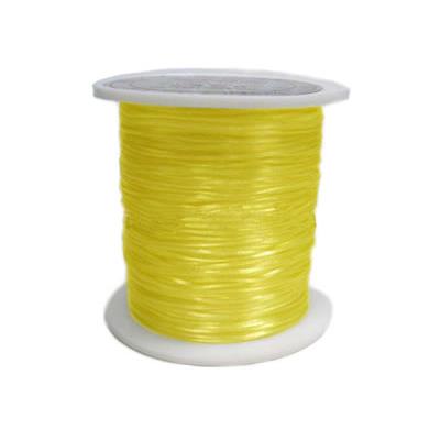 Bobine de Fil de Fibre Elastique Jaune - Diamètre 0,8 mm (11 mètres)