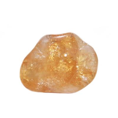 Citrine chauffée galet pierre roulée