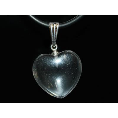 Pendentif Coeur en Cristal de Roche (1,8 cm)