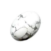 Howlite Blanche cabochon pierre polie 40x30 mm