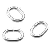 Anneau Simple Ovale Ouvert 7x5 mm en Argent 925 (Lot de 5 anneaux)
