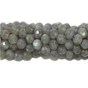 Labradorite Perle Ronde Facettée percée 6 mm - 128 Facettes (Lot de 20 perles)